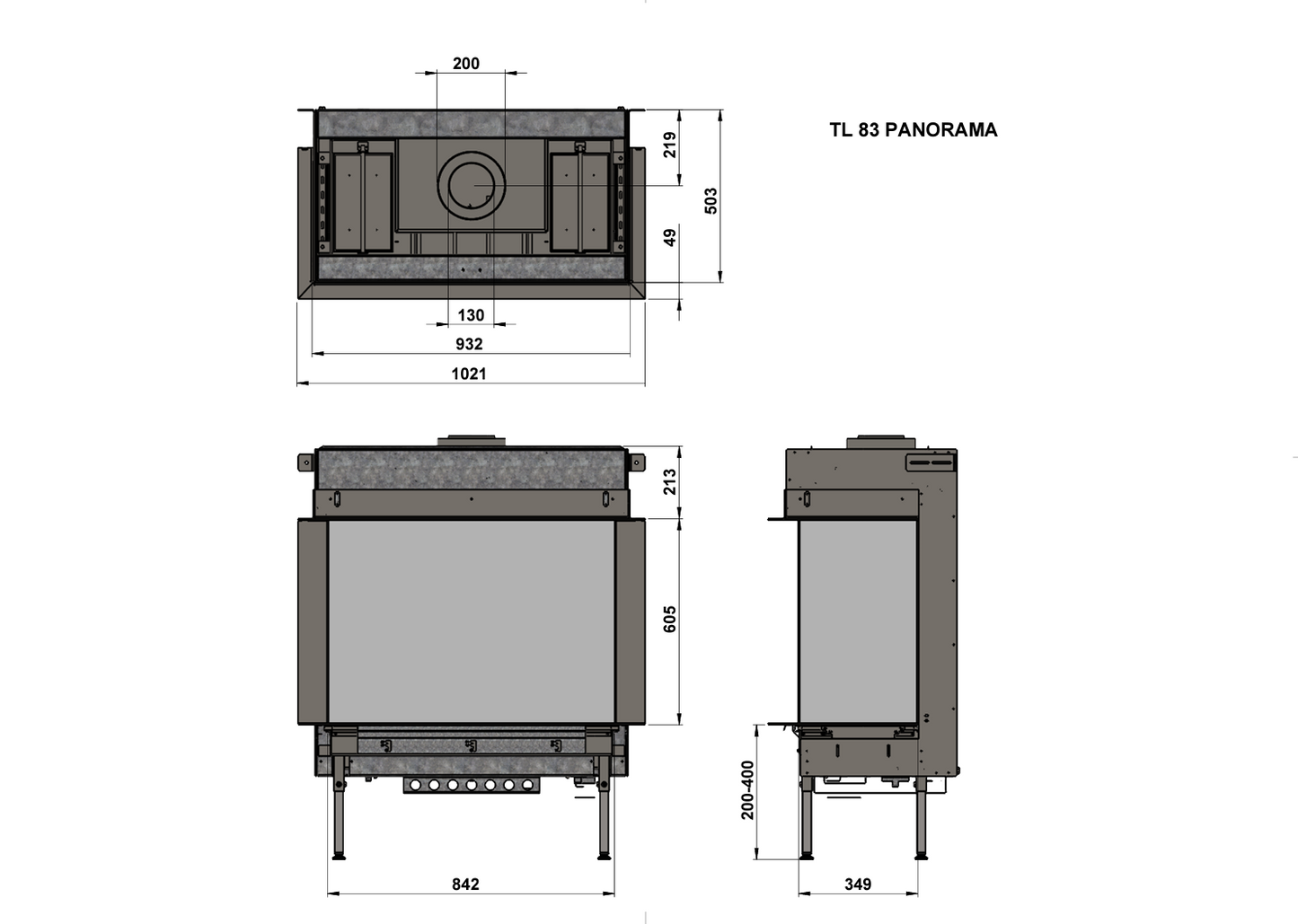 Trimline 83 Panorama Logburner